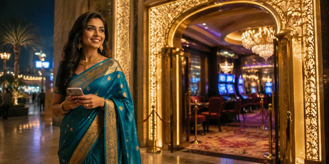 Mobile user playing casino games in Delhi
